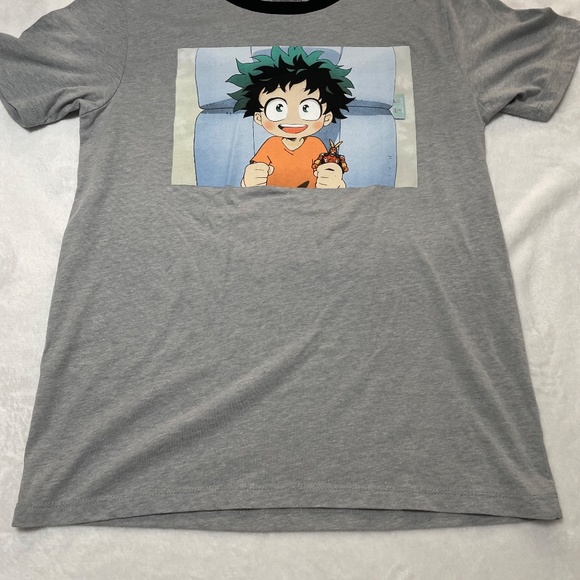 My Hero Academia Baby Deck Gray Graphic T-Shirt Size Large - Picture 4 of 11